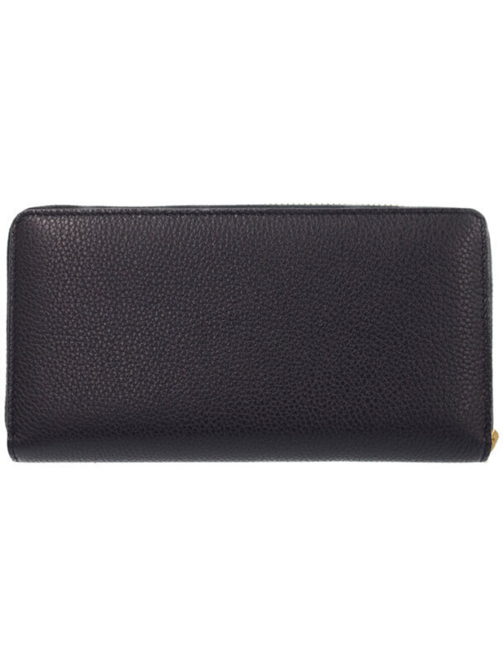 Gucci Zip Leather Around Wallet Zumi Zipper Round Long Black